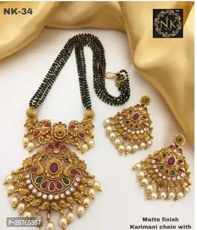 Stylish Golden Brass  Jewellery Set For Women-thumb0