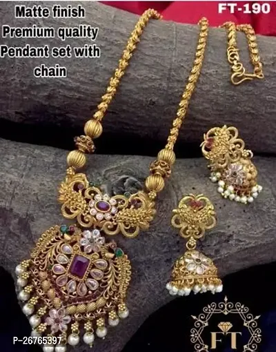 Stylish Golden Alloy  Jewellery Set For Women