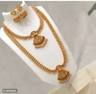 Stylish Golden Brass  Jewellery Set For Women-thumb0