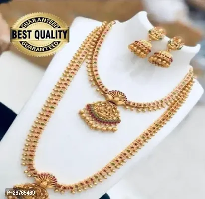 Stylish Golden Brass  Jewellery Set For Women-thumb0