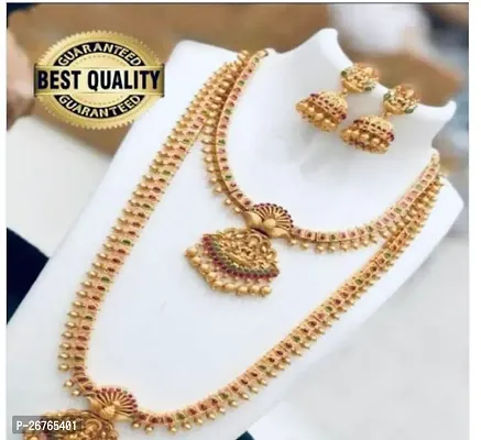 Stylish Golden Brass  Jewellery Set For Women-thumb0