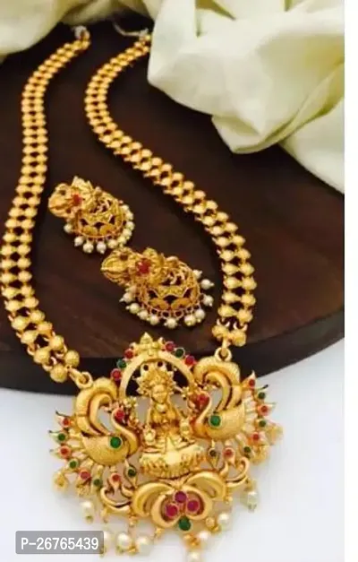 Stylish Golden Brass  Jewellery Set For Women-thumb0