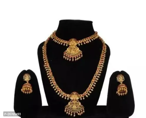 Stylish Golden Brass  Jewellery Set For Women-thumb0