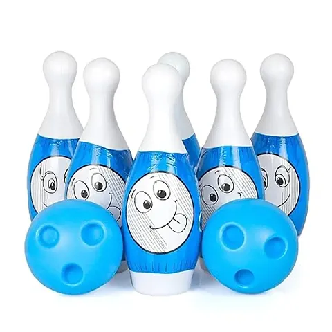 Classic Bowling Toy Set Toy Set Blue Smile Set For 6