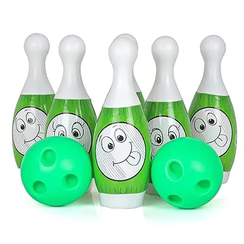 Classic Bowling Toy Set Toy Set Green Color Set Of 6