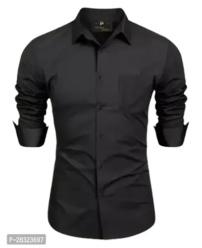 Men Regular Fit Solid Casual Shirt-thumb0