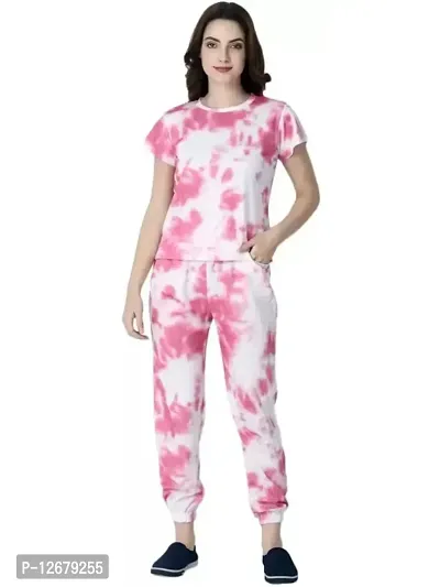 Tie and Dye Jogger with T-Shirt | Trouser with T-shirt Full Pair for Women | Gym Outfit |Tights With Tshirt Pair | Track pant with Tshirt Pair