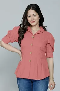 Beautiful Cotton Regular Fit Shirt Top for Women-thumb1