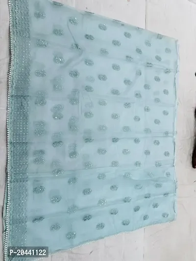Stylish Grey Organza Silk Saree with Blouse piece For Women