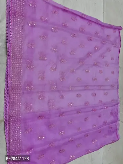 Stylish Purple Organza Silk Saree with Blouse piece For Women