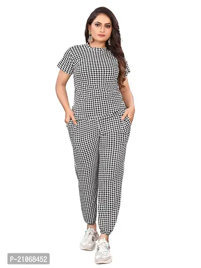 Night Suit Set for Women Rayon Night Dress  Lounge Wear Printed  Printed Top and  Pyjama Set for Women Nightwear-thumb0