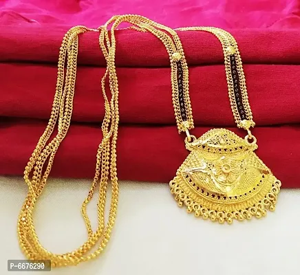 Golden Maharani chain Pandent Mangalsutra Set-thumb0