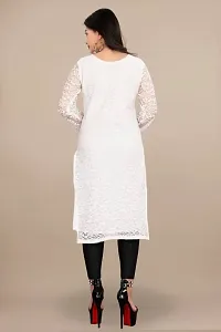 Designer White Net Kurta For Women-thumb3