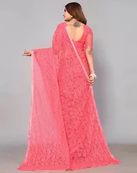 Elegant Pink Brasso Self Pattern Bollywood Saree With Blouse Piece-thumb1