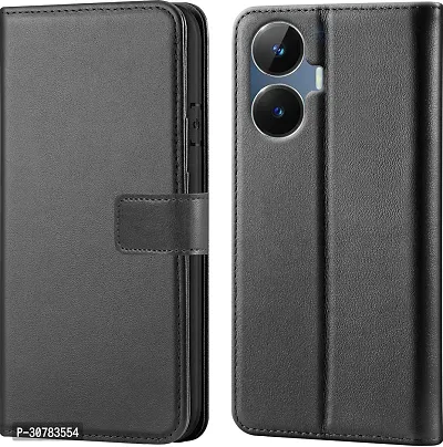 Black Forego Flip Cover For Realme Narzo N55