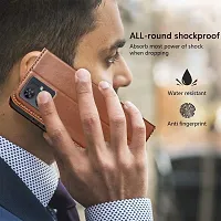 Brown Forego Flip Cover For Poco C65-thumb3