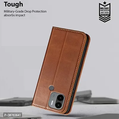 Brown Forego Flip Cover For Redmi A2 Plus-thumb5