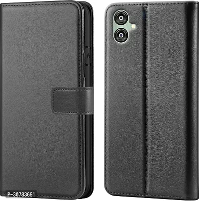 Black Forego Flip Cover For Samsung Galaxy F04-thumb0