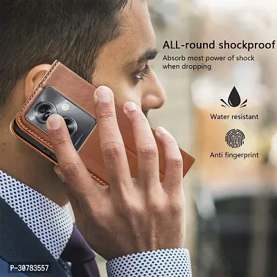 Brown Forego Flip Cover For Oppo A79 5G-thumb4