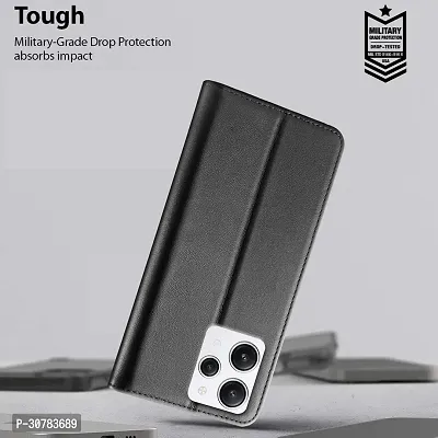 Black Forego Flip Cover For Redmi 12-thumb5