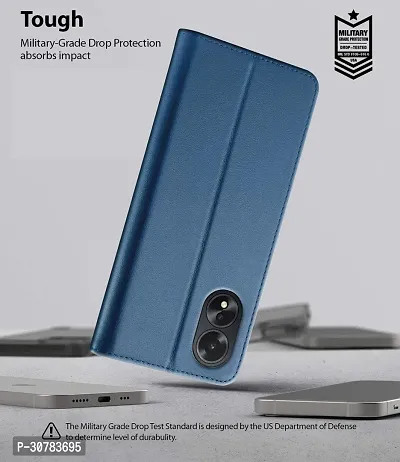 Blue Forego Flip Cover For Oppo A38-thumb5