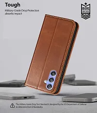 Brown Forego Flip Cover For Samsung M34-thumb4