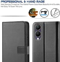 Black Forego Flip Cover For Vivo Y28 5G-thumb3