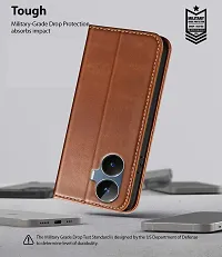 Brown Forego Flip Cover For Realme C 55-thumb4