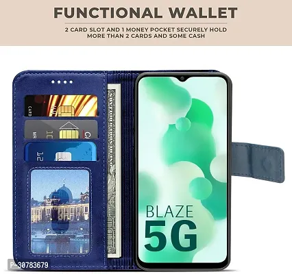 Blue Forego Flip Cover For Lava Blaze 5G-thumb2