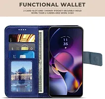 Blue Forego Flip Cover For Motorola G 60-thumb1