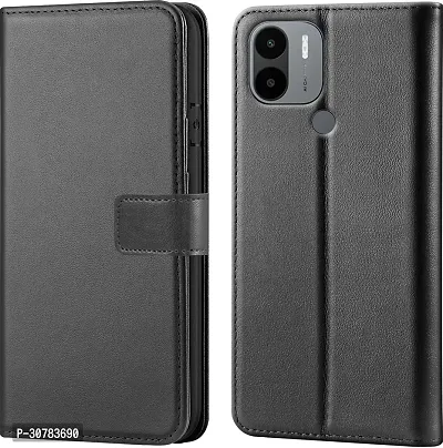 Black Forego Flip Cover For Redmi A1 Plus-thumb0