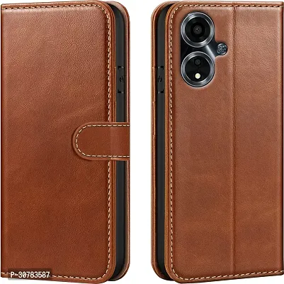 Brown Forego Flip Cover For Oppo A59 5G