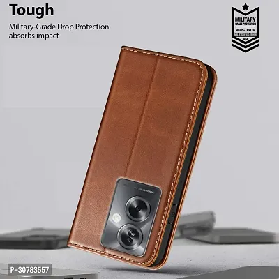 Brown Forego Flip Cover For Oppo A79 5G-thumb5