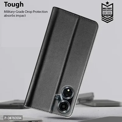 Black Forego Flip Cover For Oppo A59 5G-thumb5