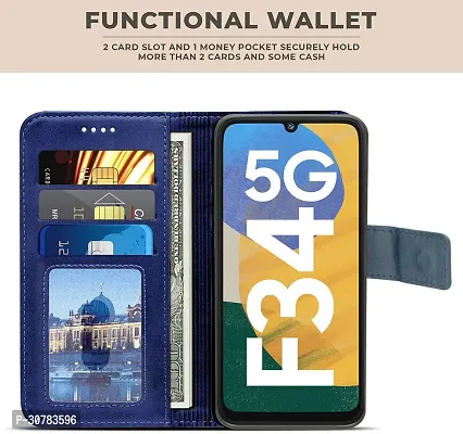 Blue Forego Flip Cover For Samsung F34-thumb2