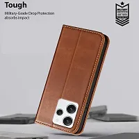 Brown Forego Flip Cover For Redmi 12-thumb4