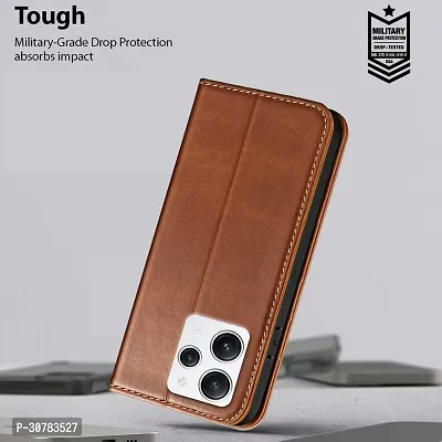 Brown Forego Flip Cover For Redmi 12-thumb5