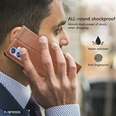 Brown Forego Flip Cover For Samsung F34-thumb4