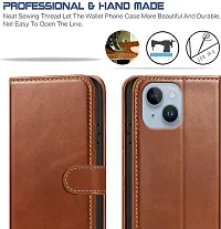 Brown Forego Flip Cover For Apple iPhone 15-thumb2