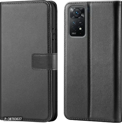 Black Forego Flip Cover For Redmi Note 11 Pro Plus 5G-thumb0