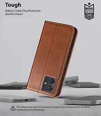 Brown Forego Flip Cover For Poco C65-thumb4