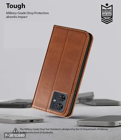 Brown Forego Flip Cover For Poco C65-thumb5