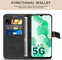 Black Forego Flip Cover For Lava Blaze 5G-thumb1