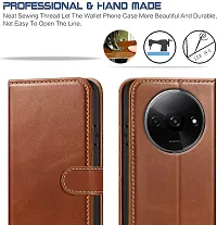 Brown Forego Flip Cover For Redmi A3 2024-thumb2