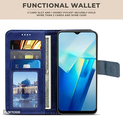 Blue Forego Flip Cover For Vivo Y17 S-thumb2