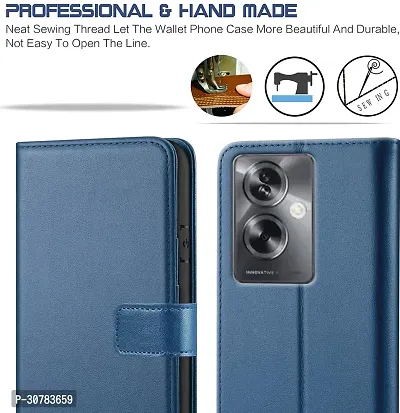 Blue Forego Flip Cover For Oppo A79 5G-thumb3