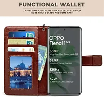 Brown Forego Flip Cover For Oppo Reno 11 5G-thumb1