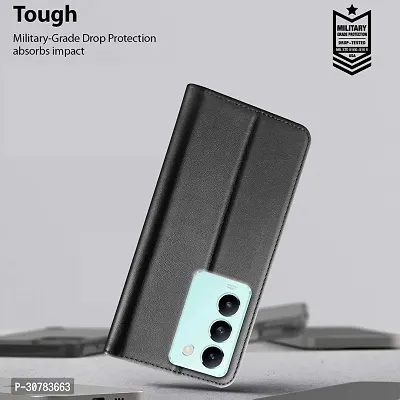 Black Forego Flip Cover For Vivo T3 5G-thumb5