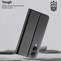 Black Forego Flip Cover For Vivo Y28 5G-thumb1