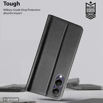 Black Forego Flip Cover For Vivo Y28 5G-thumb2